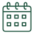 Flexible monthly scheduling and payment terms icon